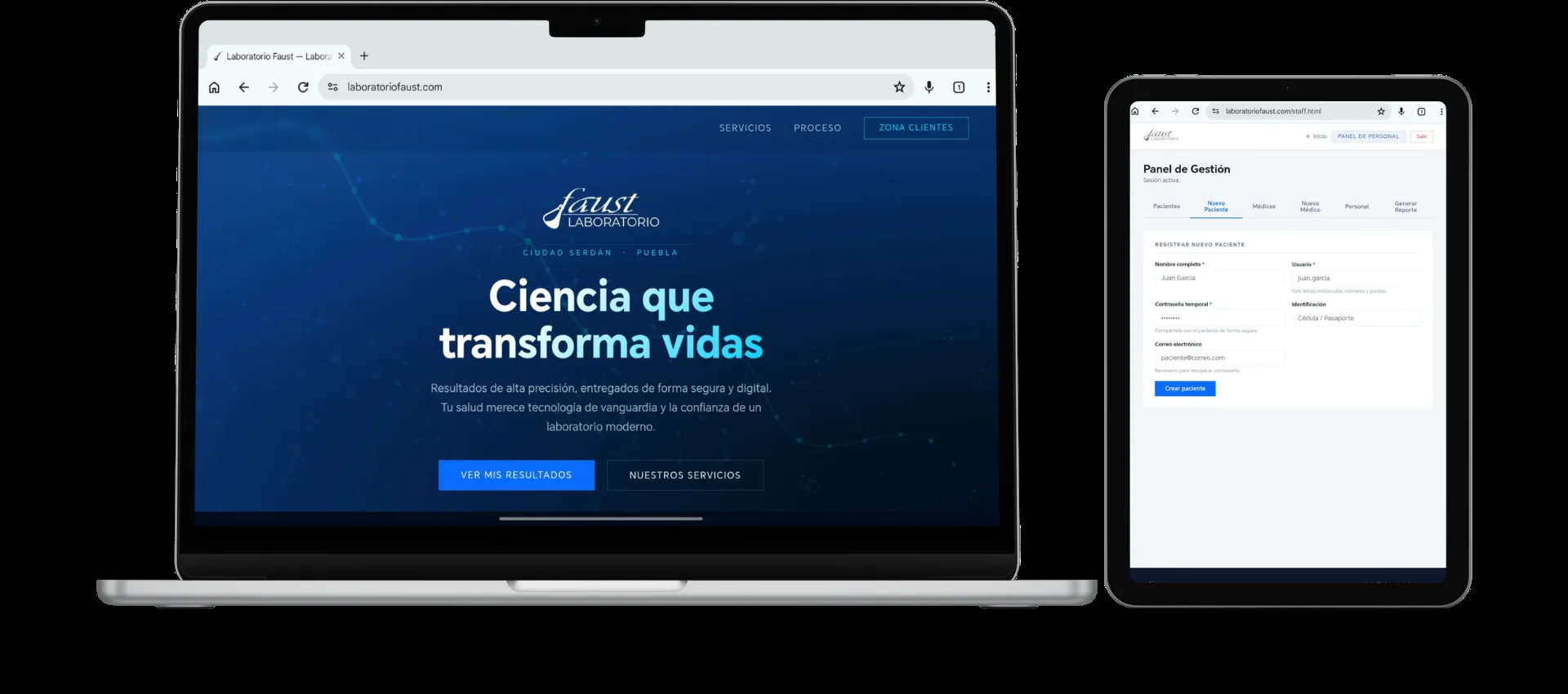 Laboratorio Faust — aplicación médica desarrollada por Joseph Pérez